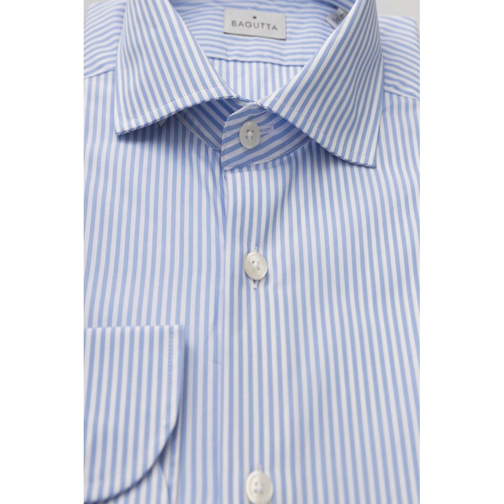 Camicia elegante in cotone con collo francese