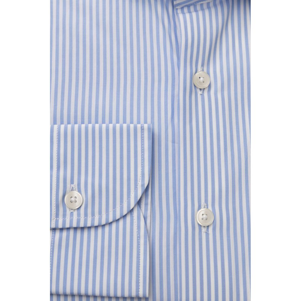 Camicia elegante in cotone con collo francese