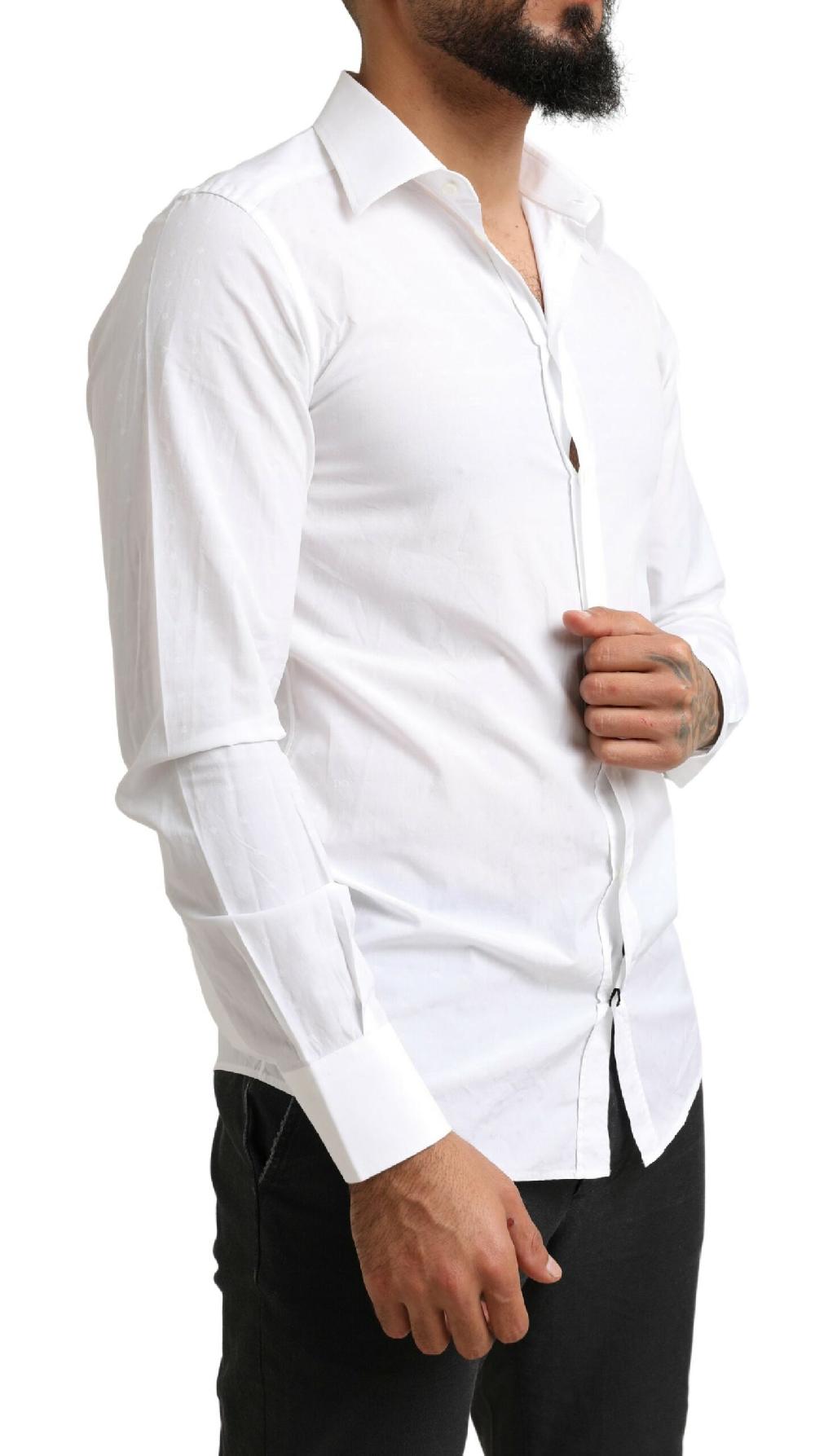 Camicia elegante slimfit in cotone bianco ORO