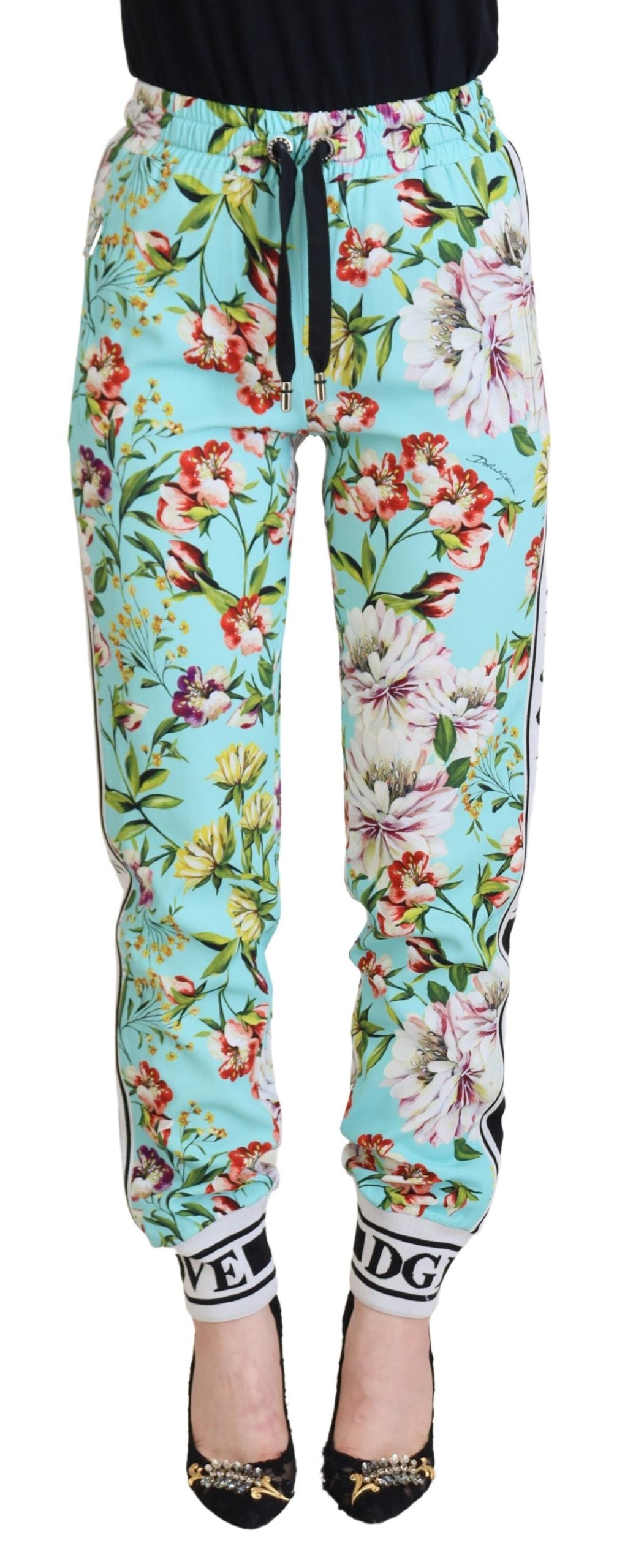 Pantaloni della tuta floreali multicolori