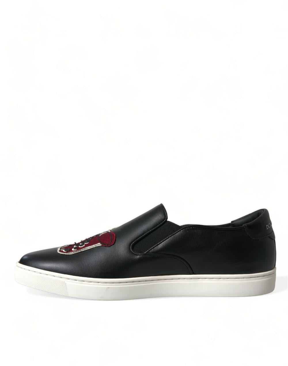 Scarpe da ginnastica da uomo slip-on impreziosite con toppa nera