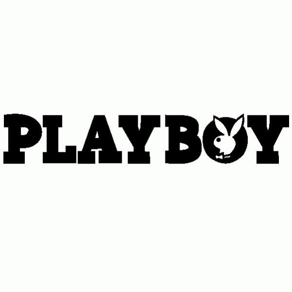 Playboy Scritta con Coniglio -Adesivo Prespaziato