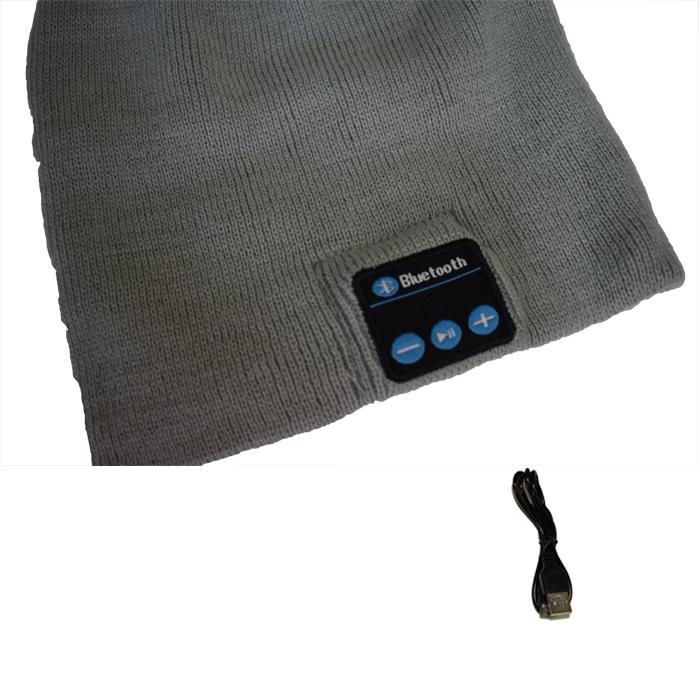 Berretto bluetooth audio invernale - Colore Grigio Chiaro - Taglia Unica