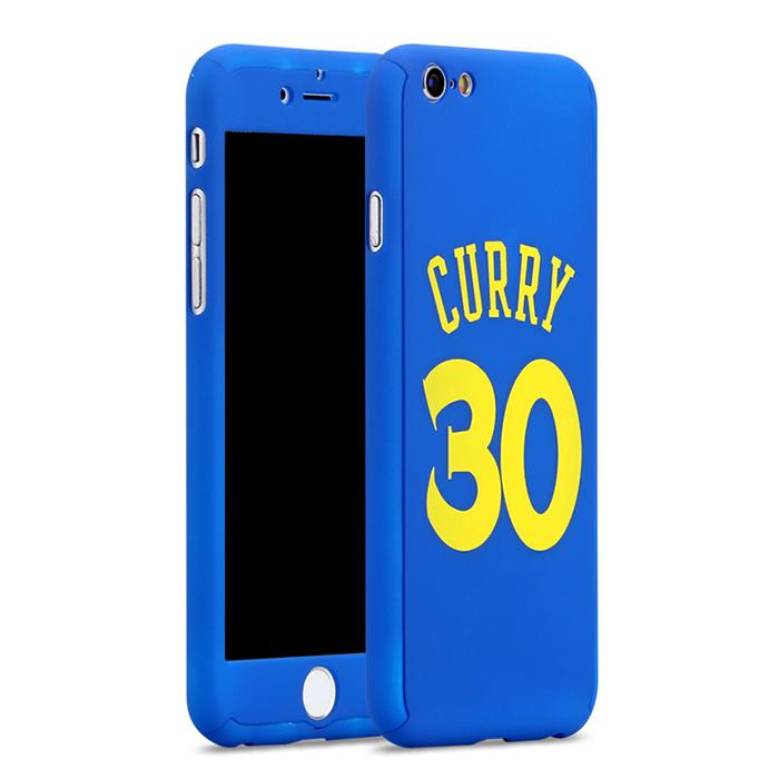 Custodia total protection iPhone 7 Plus-Stephen Curry + Pellicola Vetro-Blu