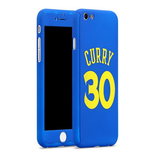 Custodia total protection iPhone 6/6s Plus-Stephen Curry+Pellicola Vetro-Blu