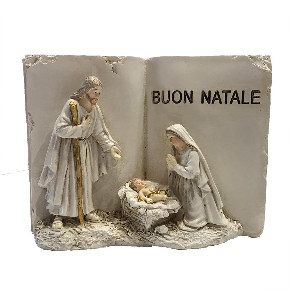 Decorazione natalizia Presepe in resina 'BUON NATALE'