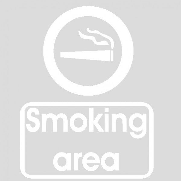 Canna Smoking Area - Adesivo Prespaziato