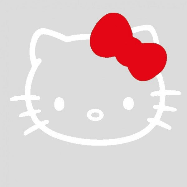 Hello Kitty con Fiocco - Adesivo Prespaziato