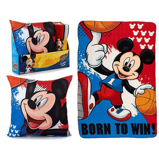 Set Cuscino e Coperta Topolino Mickey Mouse - Ufficiale Disney