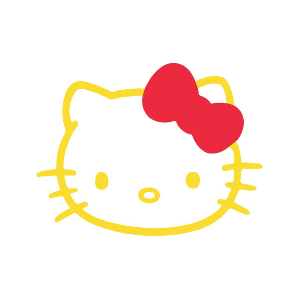 Hello Kitty con Fiocco - Adesivo Prespaziato