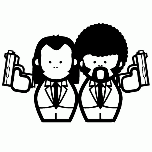 Pulp Fiction - Adesivo Prespaziato