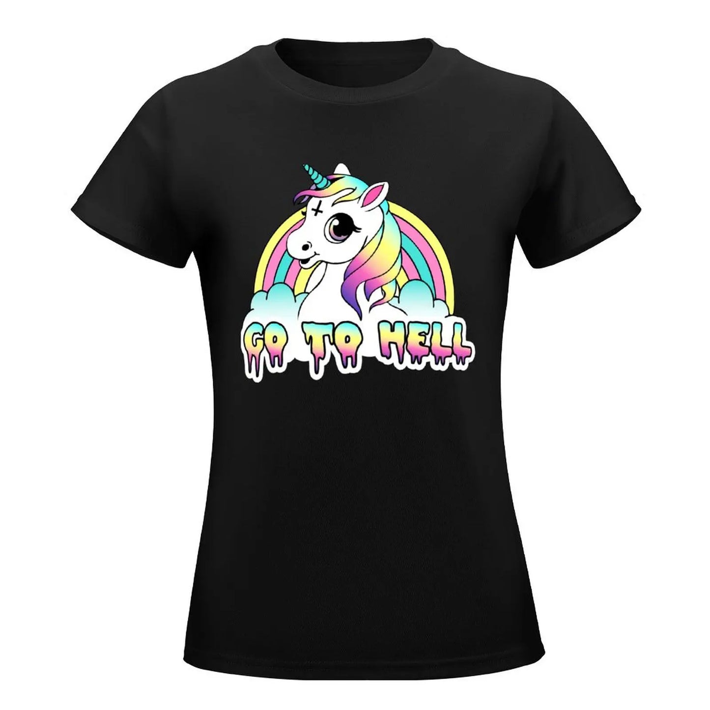 T-shirt Go To Hell Pastel Goth Unicorn. Abbigliamento estetico top estivo. 

LA COLLEZIONE  "ARTICOLI A PREZZI ULTRA BASSI" NON GARANTISCE QUALITA, RESI NE TEMPI BREVI DI CONSEGNA.