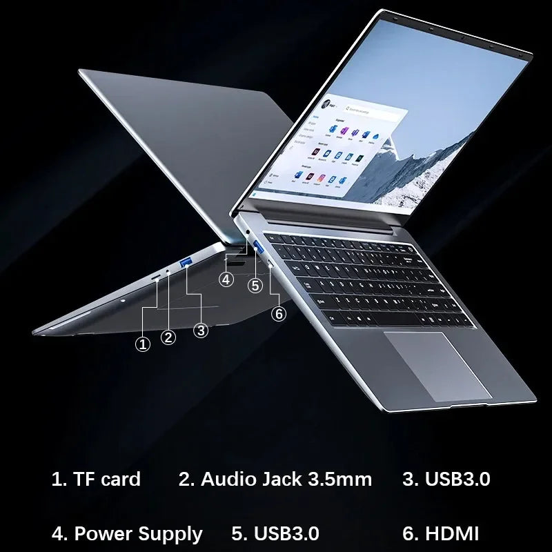 Ultra Slim Laptop 14.1" 16GB RAM 1TB SSD Intel N3700 Notebook  PC Windows 11 Pro

LA COLLEZIONE  "ARTICOLI A PREZZI ULTRA BASSI" NON GARANTISCE QUALITA, RESI NE TEMPI BREVI DI CONSEGNA.